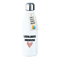 Edelstahl-Trinkflasche Lieblingsmensch Herz 500ml...