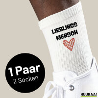 Unisex Socken Lieblingsmensch Herz Baumwolle