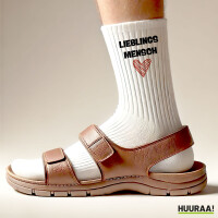 Unisex Socken Lieblingsmensch Herz Baumwolle