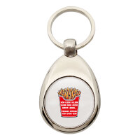 Schlüsselanhänger Liebe allein nicht Pommes dabei