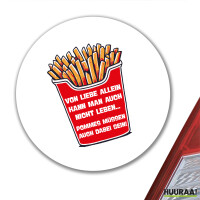 Aufkleber Liebe allein nicht Pommes dabei 10cm