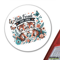Aufkleber Beste Freunde Tiger 10cm