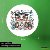 Aufkleber Beste Freunde Tiger 10cm