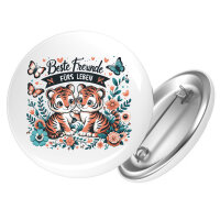 Button Beste Freunde Tiger