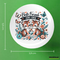 Button Beste Freunde Tiger