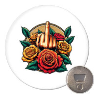 Magnet Mittelfinger Rosen 59mm Kühlschrankmagnet