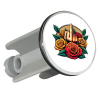 Waschbeckenstöpsel Mittelfinger Rosen 4cm