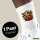 Unisex Socken Mittelfinger Rosen Größe 37/46 White Motiv Tennissocken