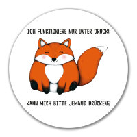 Aufkleber Drück mich Fuchs 10cm