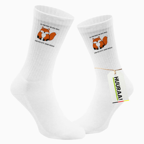 Unisex Socken Drück mich Fuchs Baumwolle
