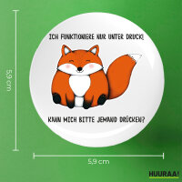 Button Drück mich Fuchs