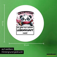 Aufkleber Verfressen, gehe Leidenschaft nach Pandabär 10cm