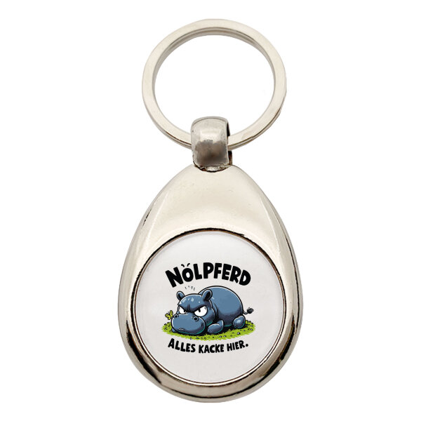 Schlüsselanhänger Nölpferd, alles kacke Nilpferd