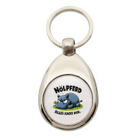 Schlüsselanhänger Nölpferd, alles kacke Nilpferd