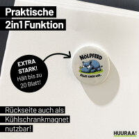 Magnet Nölpferd, alles kacke Nilpferd 59mm Kühlschrankmagnet