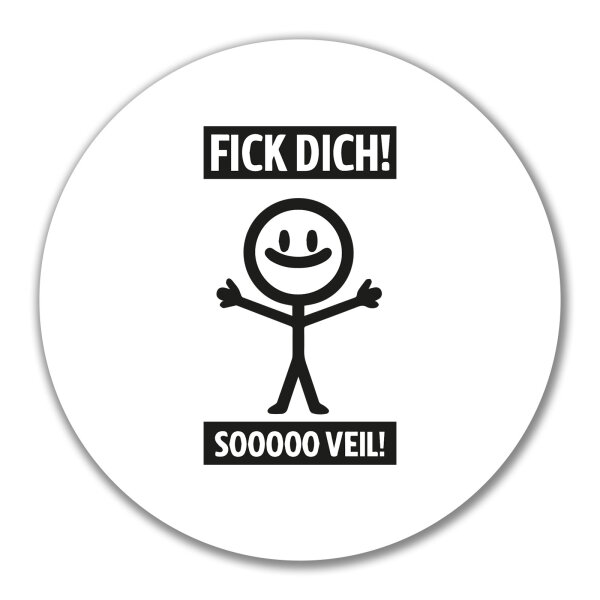 Aufkleber F*ck dick so viel Strichmännchen 10cm