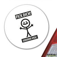 Aufkleber F*ck dick so viel Strichmännchen 10cm