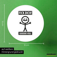 Aufkleber F*ck dick so viel Strichmännchen 10cm