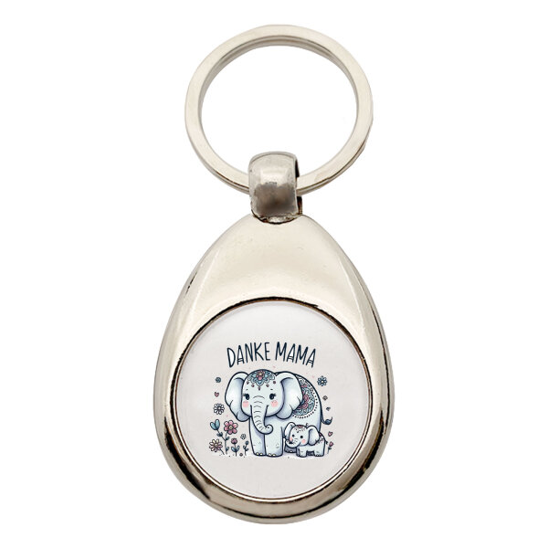 Schlüsselanhänger Danke Mama Elefanten