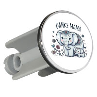 Waschbeckenstöpsel Danke Mama Elefanten 4cm