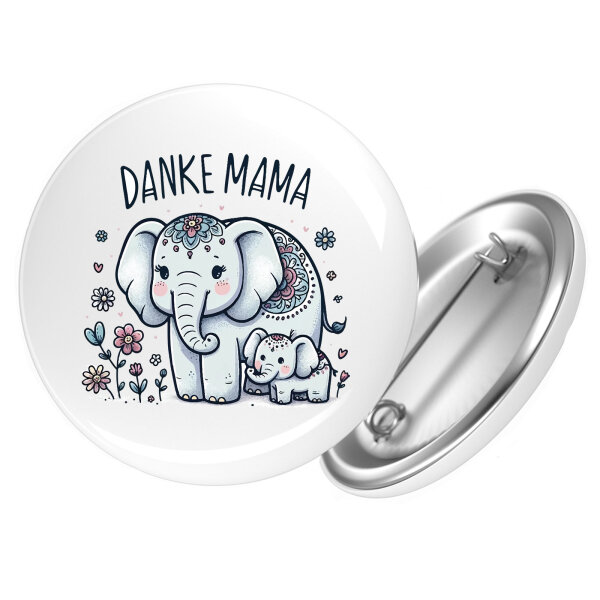 Button Danke Mama Elefanten