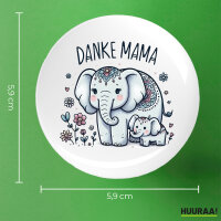 Button Danke Mama Elefanten