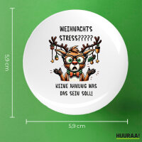 Button Weihnachtsstress Rentier