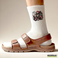 Unisex Socken Cooler Weihnachtsmann Merry Christmas Größe 37/46 White Motiv Tennissocken