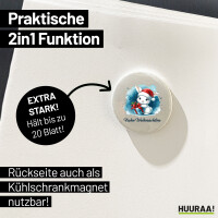 Magnet Süßer Hase Frohe Weihnachten 59mm Kühlschrankmagnet Flaschenöffner