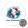 Magnet Süßer Hase Frohe Weihnachten 59mm Kühlschrankmagnet
