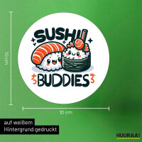 Aufkleber Sushi Buddies Sushirollen 10cm rund
