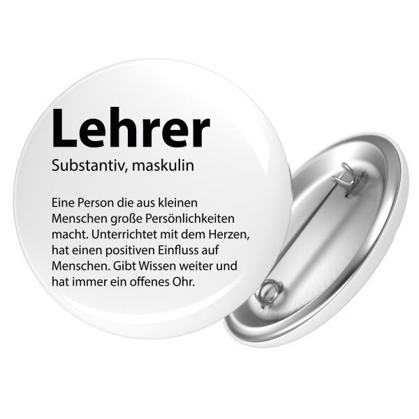 Button Lehrer Definition rund