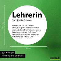 Aufkleber Lehrerin Definition 10cm rund