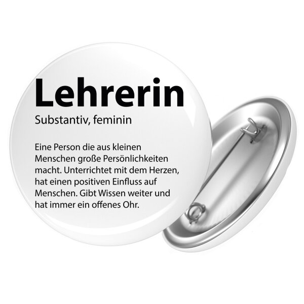 Button Lehrerin Definition