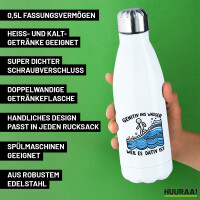 Trinkflasche Genitiv ins Wasser Dativ ist 500ml Edelstahl Wasserflasche