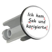Waschbeckenstöpsel Kam Sah und korigierte Korrektur...