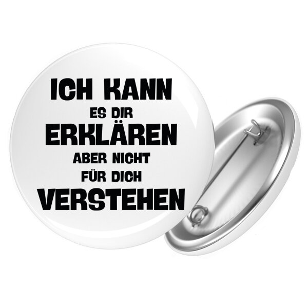 Button Kann es erklären nicht verstehen rund