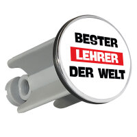 Waschbeckenstöpsel Bester Lehrer der Welt 4cm...