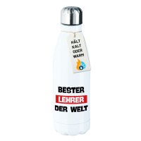 Edelstahl-Trinkflasche Bester Lehrer der Welt 500ml...