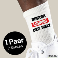 Unisex Socken Bester Lehrer der Welt Baumwolle