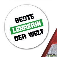 Aufkleber Beste Lehrerin der Welt 10cm rund