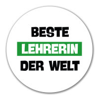 Aufkleber Beste Lehrerin der Welt 10cm