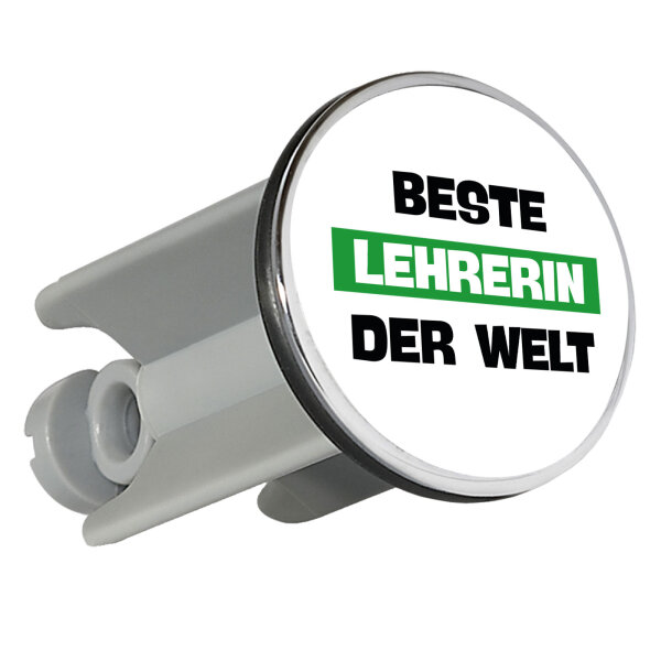 Waschbeckenstöpsel Beste Lehrerin der Welt 4cm