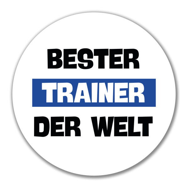 Aufkleber Bester Trainer der Welt 10cm rund