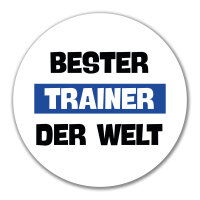 Aufkleber Bester Trainer der Welt 10cm rund