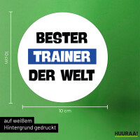 Aufkleber Bester Trainer der Welt 10cm rund