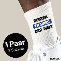 Unisex Socken Bester Trainer der Welt Größe 37/46 White Motiv Tennissocken