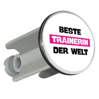 Waschbeckenstöpsel Beste Trainerin der Welt 4cm