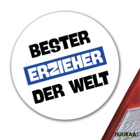 Aufkleber Bester Erzieher der Welt 10cm rund