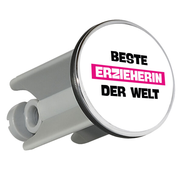 Waschbeckenstöpsel Beste Erzieherin der Welt 4cm